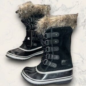 Sorel Joan of Arctic Womens Black Waterproof Insulated Snow Outdoor Boots Size 5